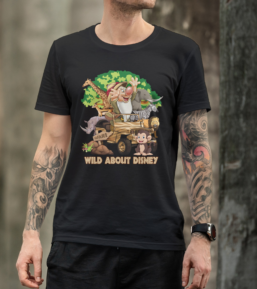 Wild About Disney Safari Grumpy Jeep Adventure With Animals T-Shirt
