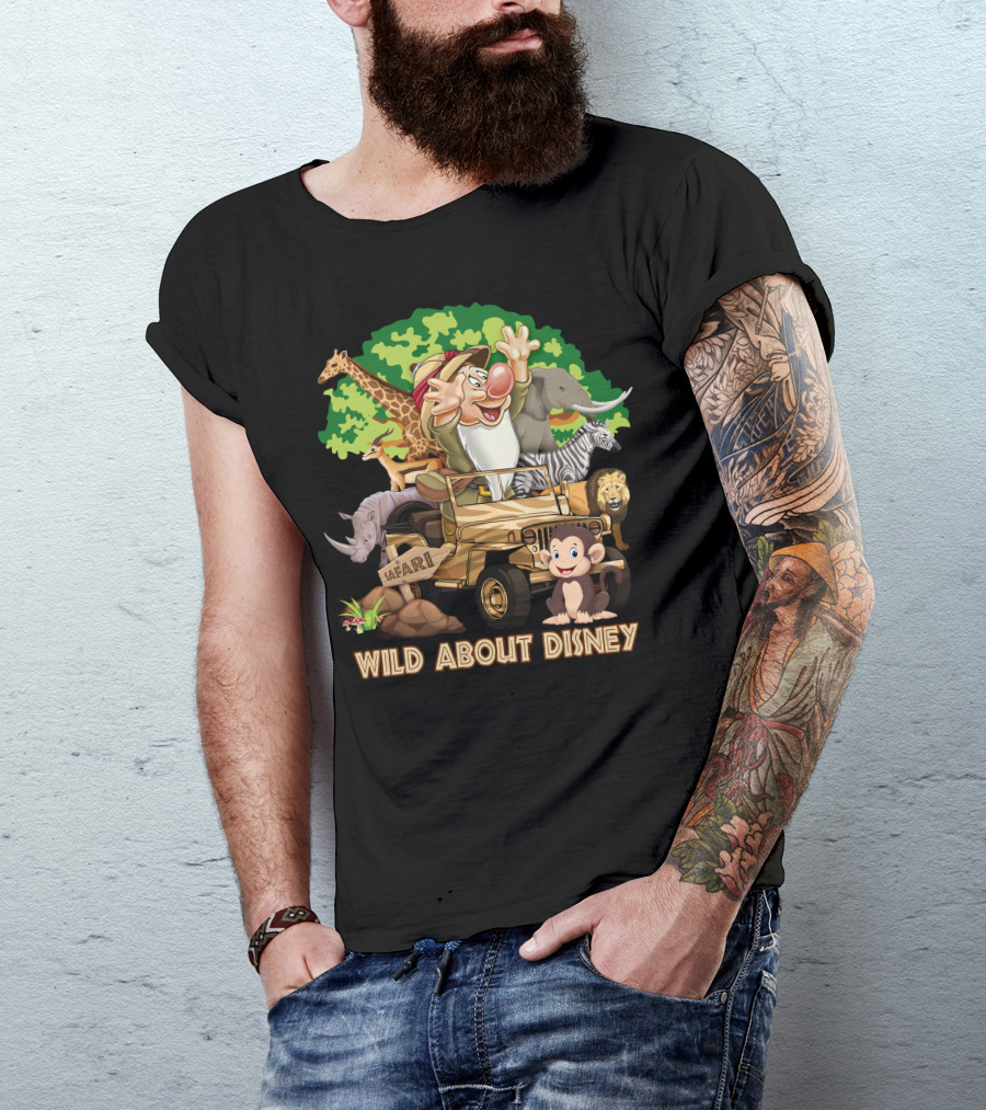 Wild About Disney Safari Grumpy Jeep Adventure With Animals T-Shirt