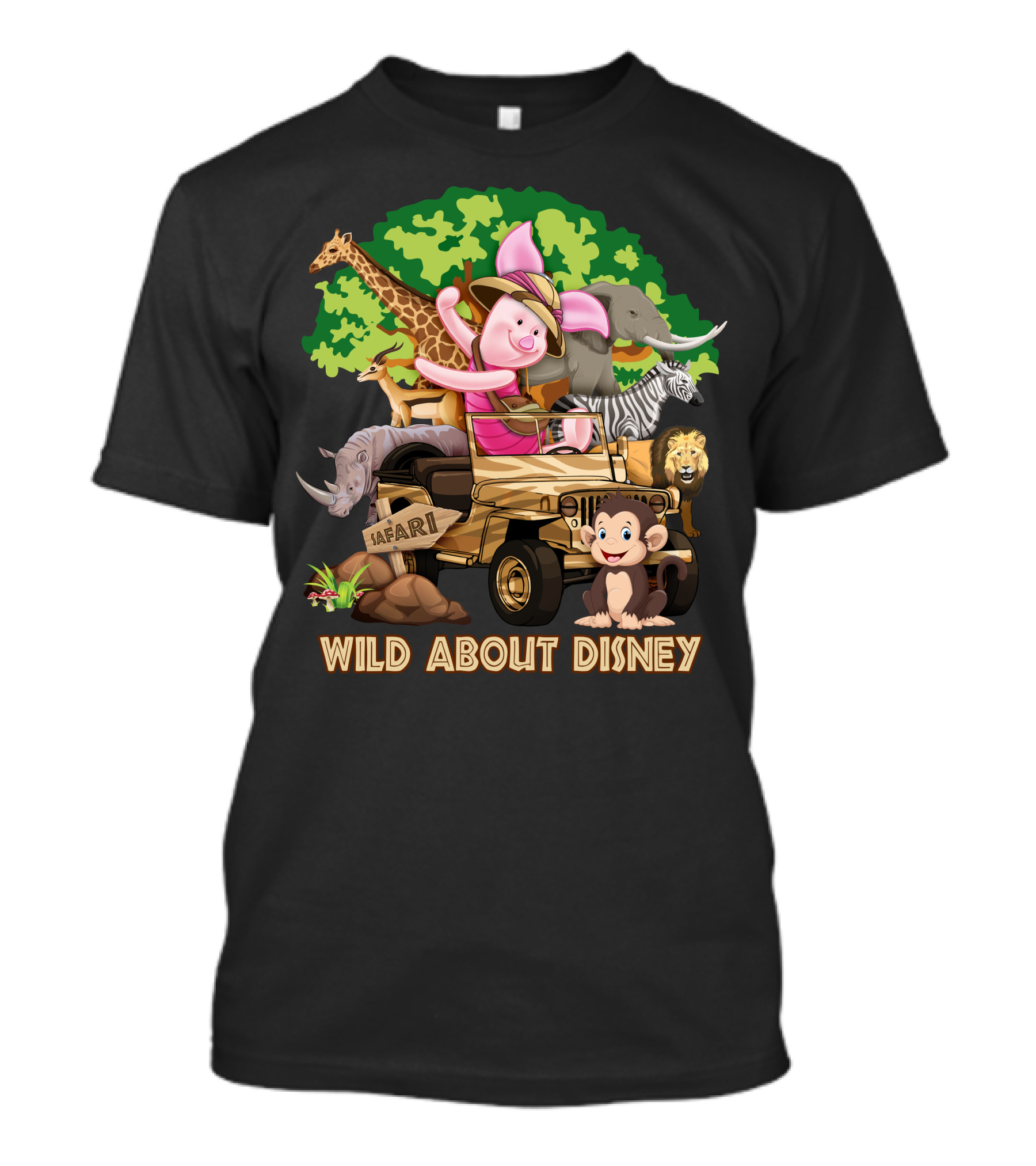 Wild About Disney Safari Piglet Adventure With Animals T-Shirt