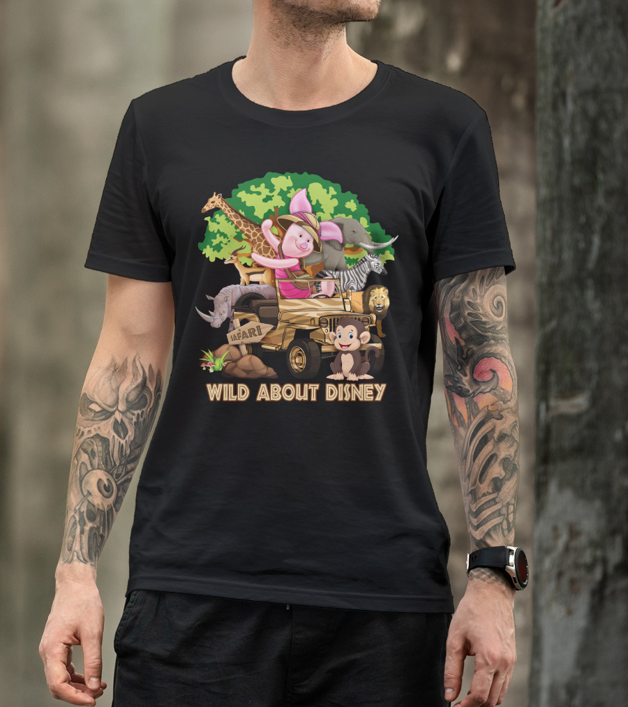 Wild About Disney Safari Piglet Adventure With Animals T-Shirt