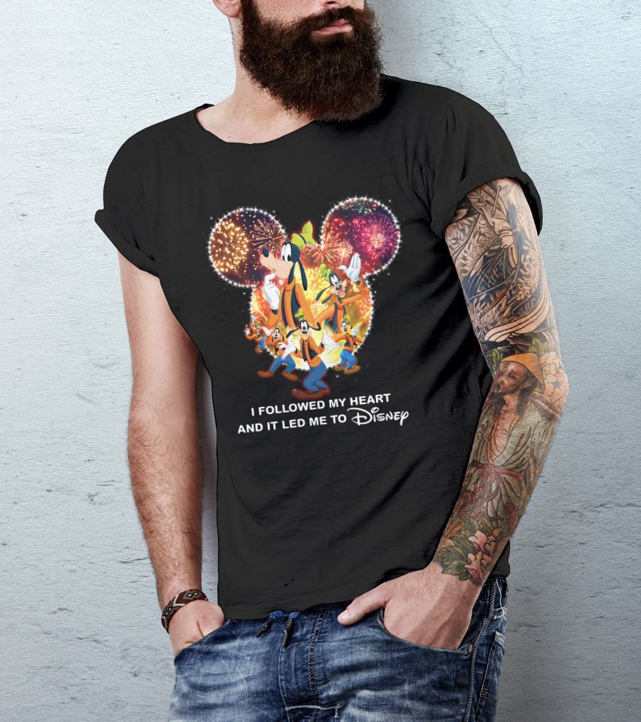 I Followed My Heart And It Led Me To Disney Goofy Fireworks T-Shirt