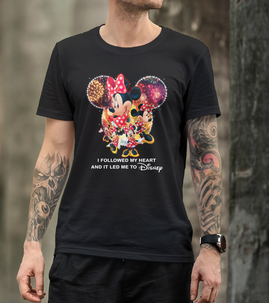 Minnie Mouse Fireworks I Followed My Heart Led Me To Disney T-Shirt