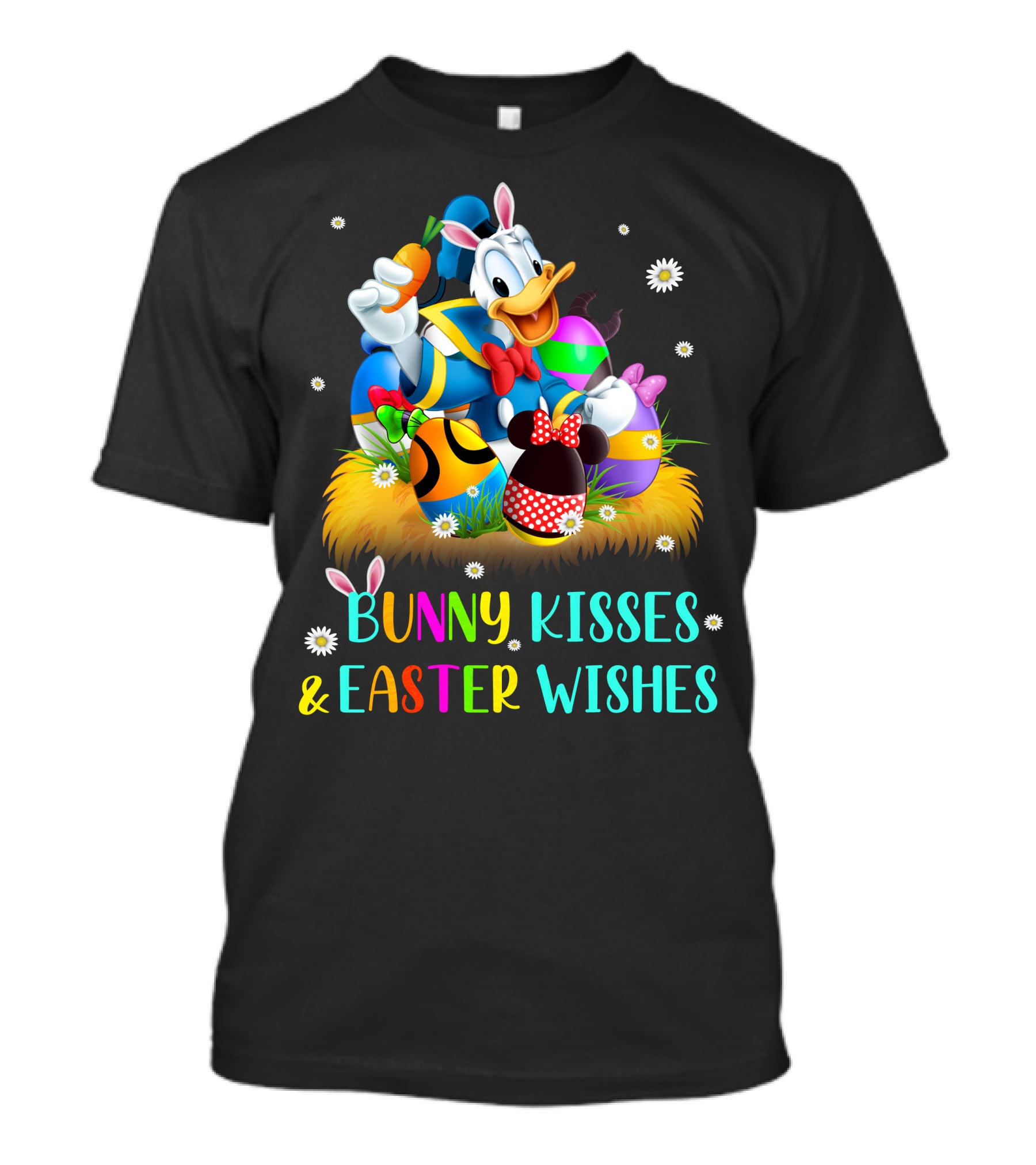 Bunny Kisses Easter Wishes Donald T-Shirt