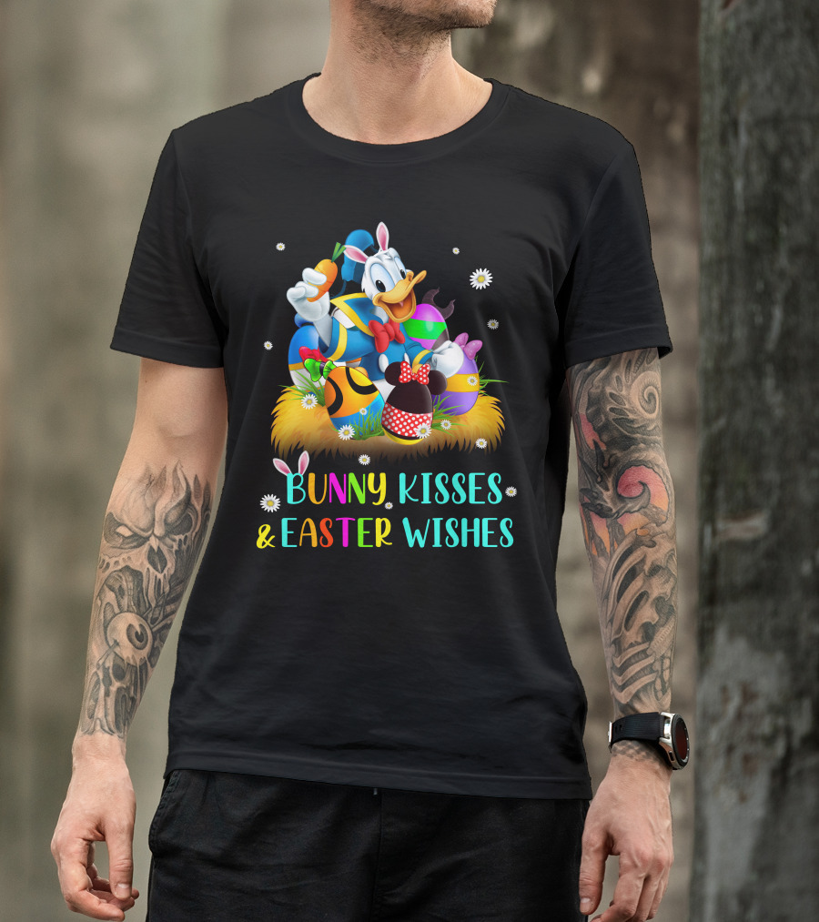 Bunny Kisses Easter Wishes Donald T-Shirt