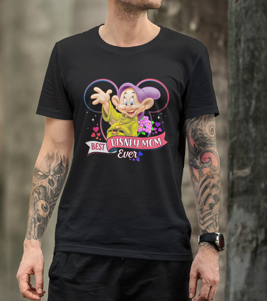 Best Disney Mom Ever With Dopey And Hearts T-Shirt
