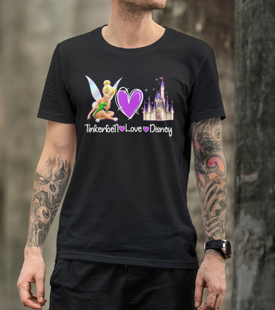 Tinkerbell Love Disney Castle Magic T-Shirt