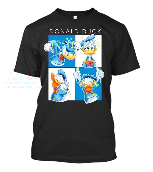 Donald Duck Emotions Blue Sailor Hat Bow Tie T-Shirt
