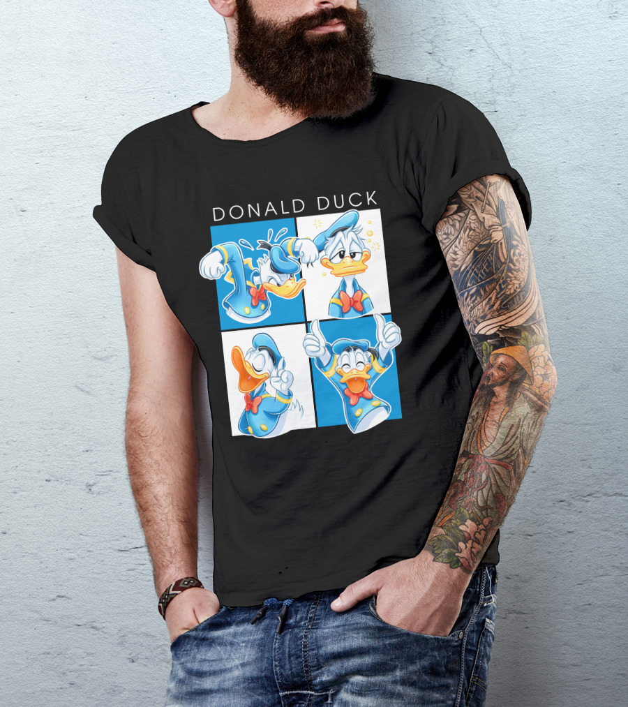 Donald Duck Emotions Blue Sailor Hat Bow Tie T-Shirt