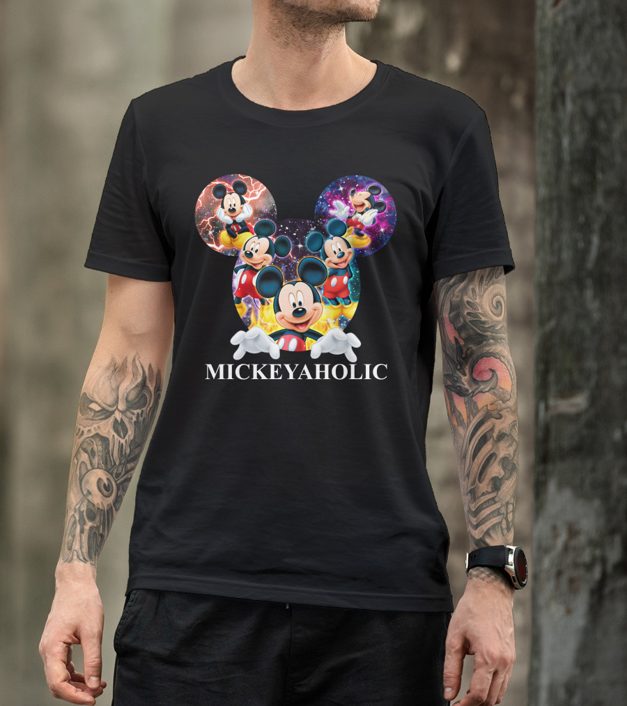 Mickeyaholic Colorful Cosmic Mickey Mouse Extravaganza T-Shirt