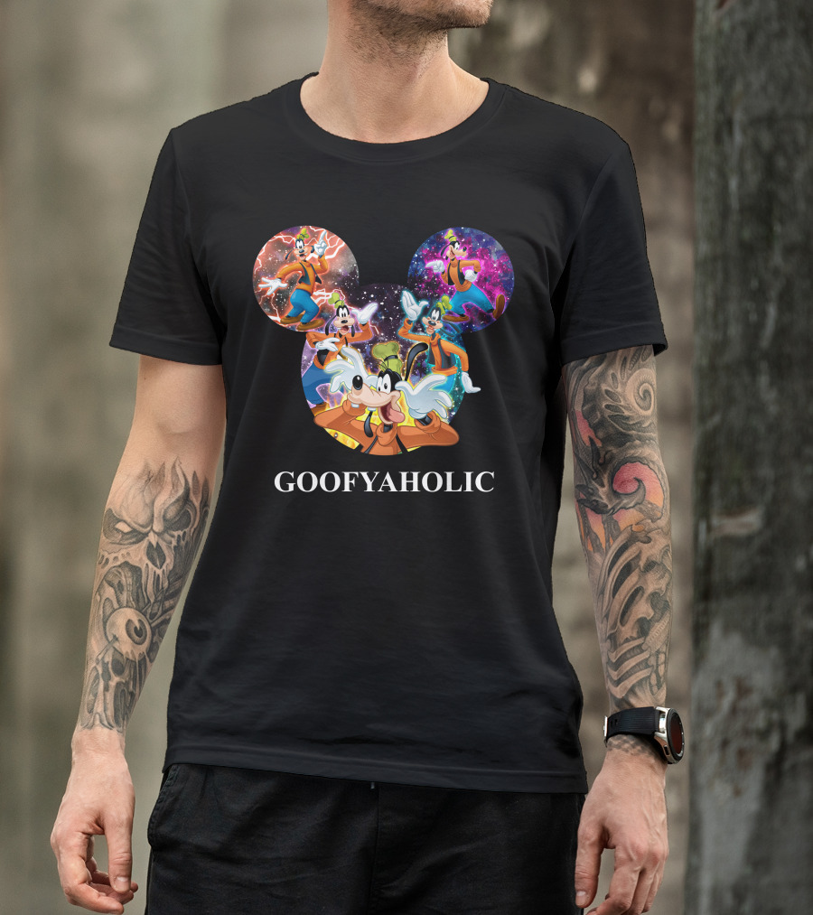 Goofyaholic Disney Goofy Cosmic Adventure In Mickey Mouse Ears T-Shirt