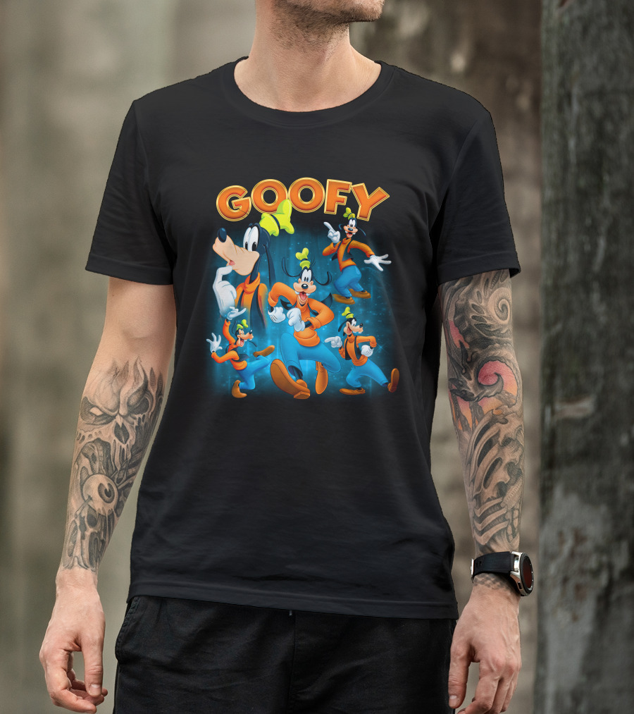 Goofy Classic Character Multiple Poses Dynamic Expressions T-Shirt