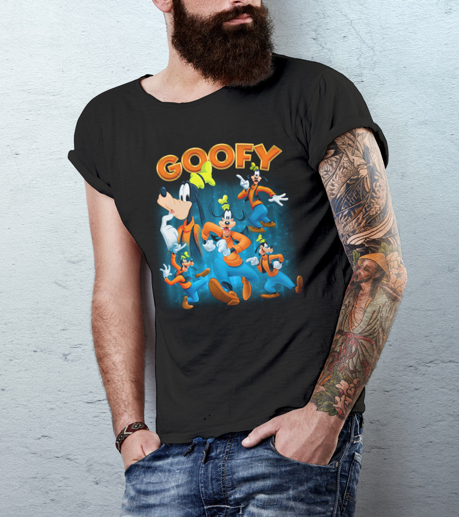 Goofy Classic Character Multiple Poses Dynamic Expressions T-Shirt