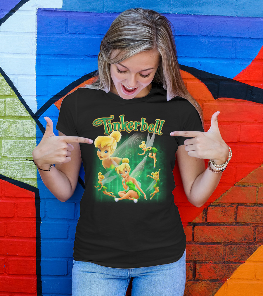 Tinkerbell Magical Green Fairy Poses And Expressions T-Shirt