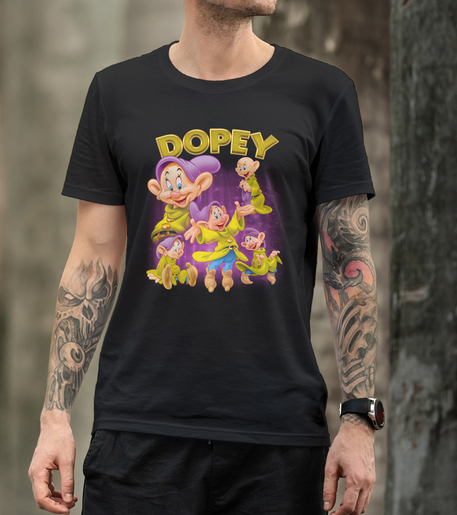 Dopey Disney Snow White Character Multiple Expressions T-Shirt