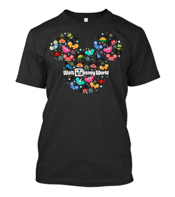 Walt Disney World Mickey Mouse Ears Holiday Icons T-Shirt