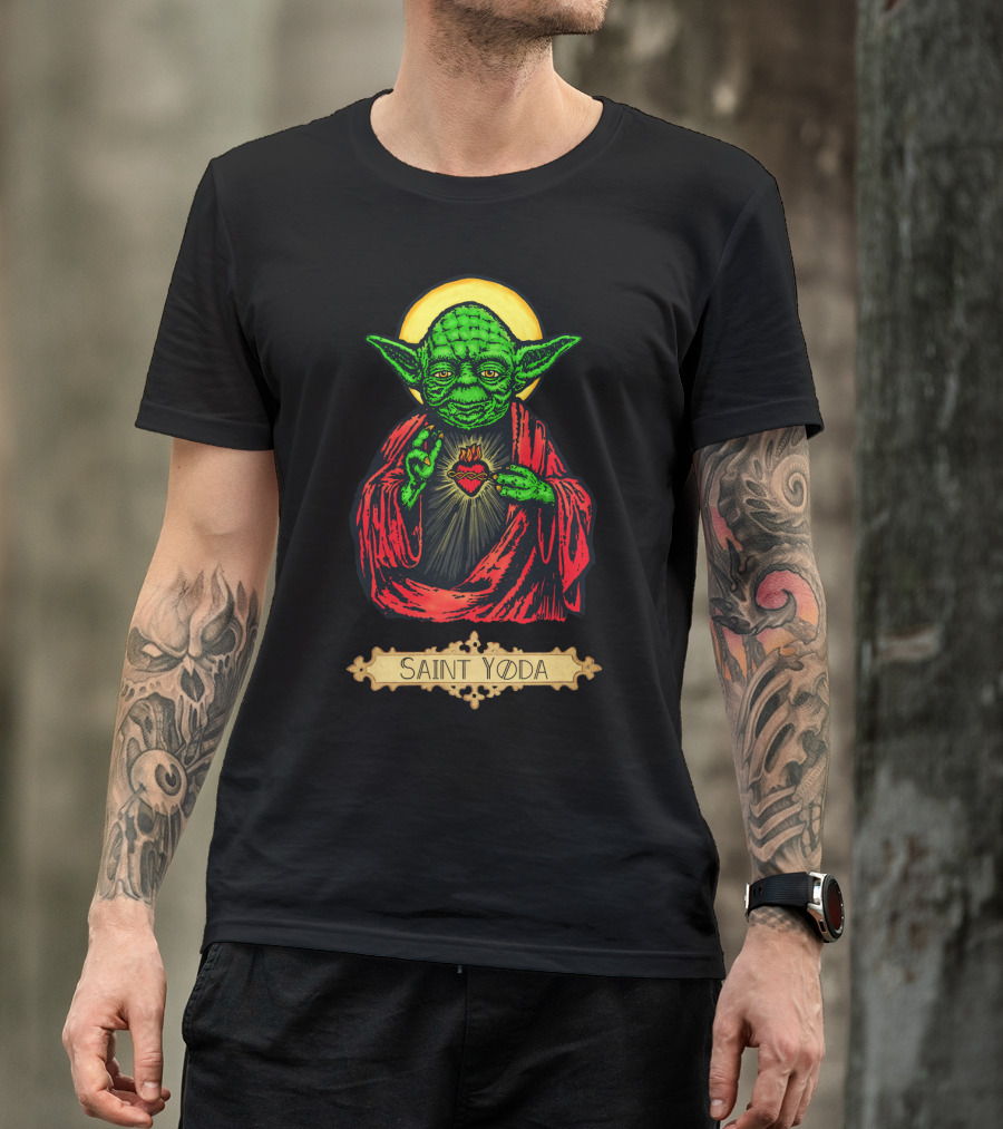 Saint Yoda Sacred Heart Halo T-Shirt
