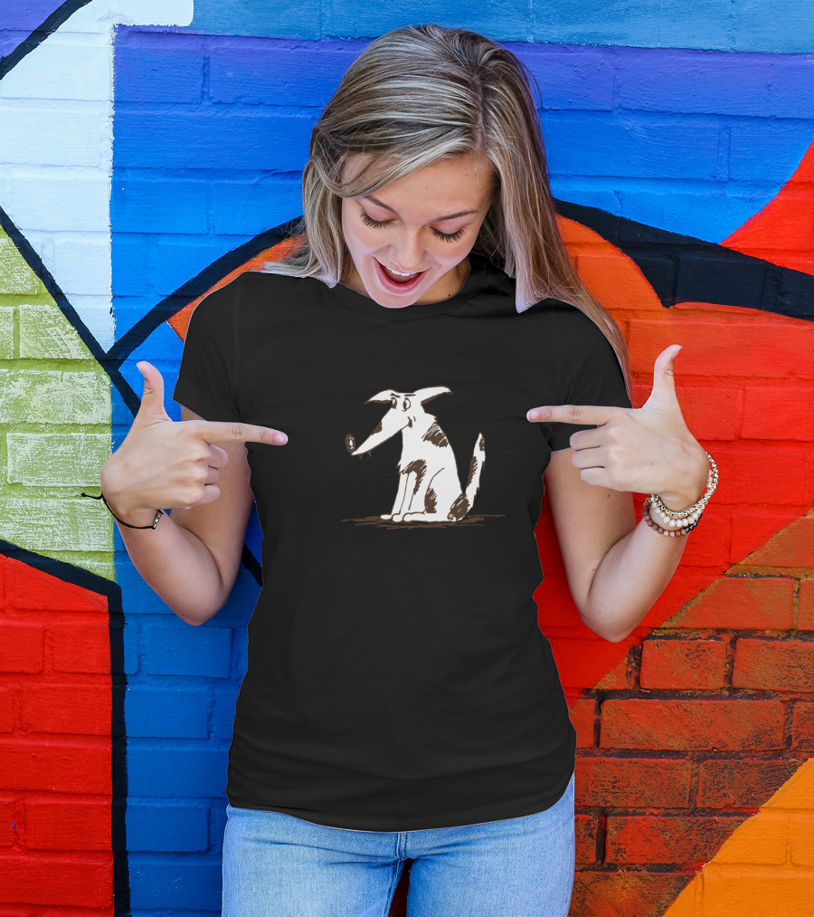 Louis The Dog Cartoon Drawing T-Shirt