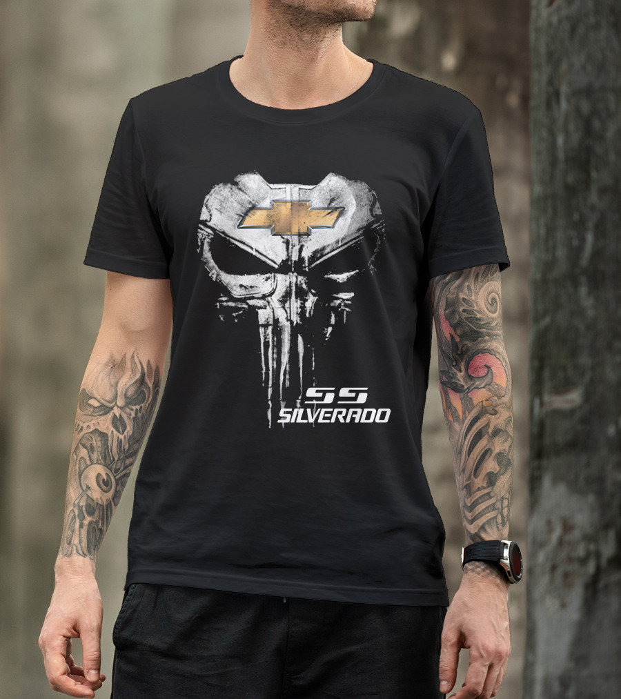 Chevrolet Logo Skull Art SS Silverado T-Shirt