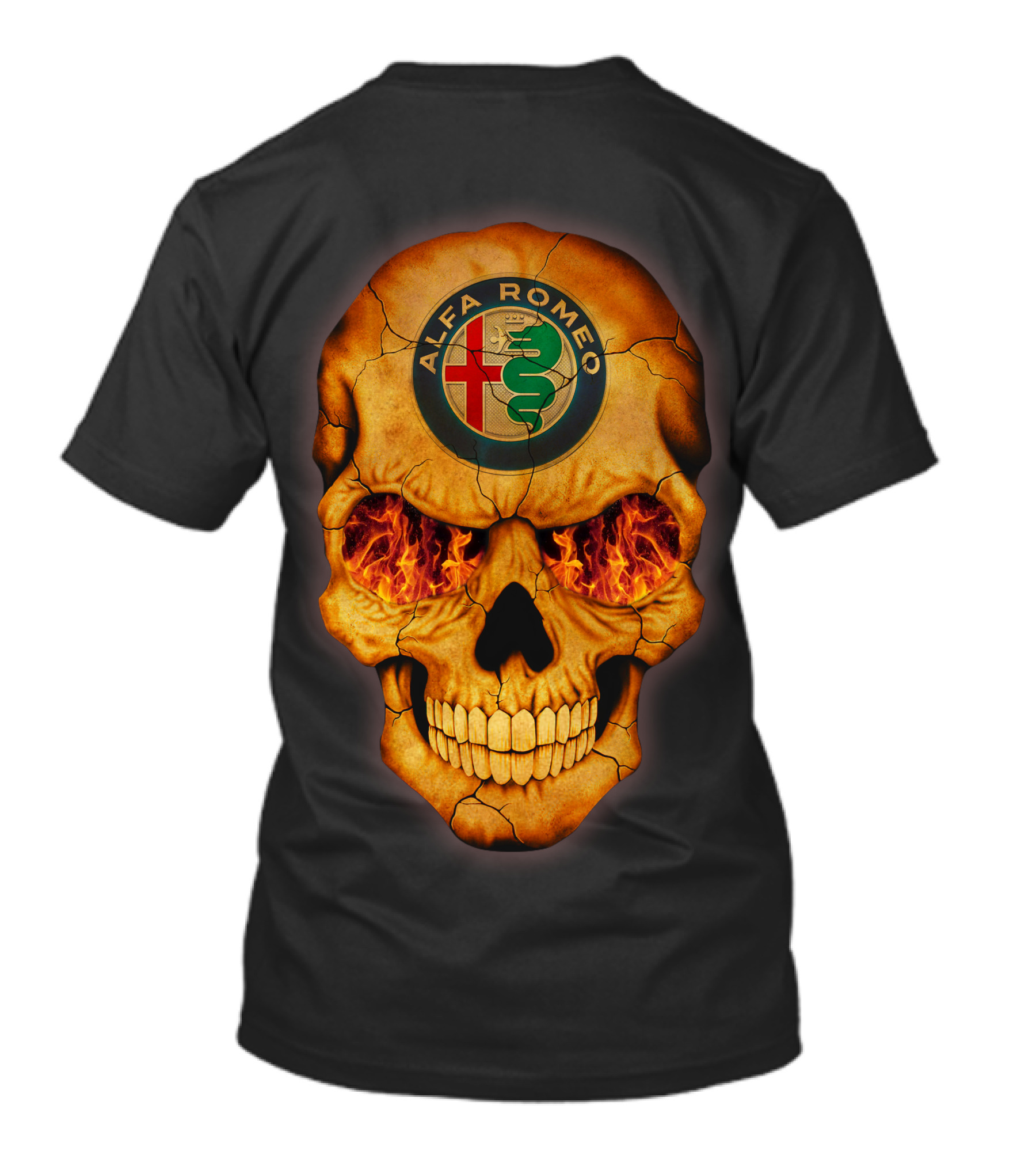 ALFA ROMEO FLAMING SKULL T-Shirt