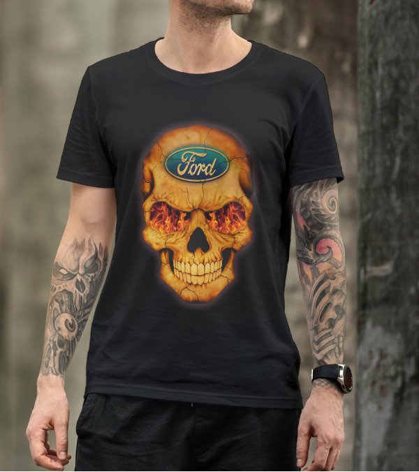 Ford Skull Flaming Eyes T-Shirt