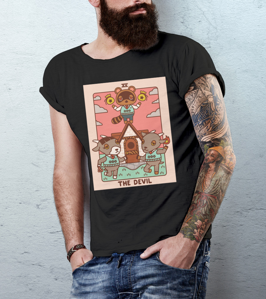 Animal Crossing Tarot Card XV The Devil Tom Nook T-Shirt