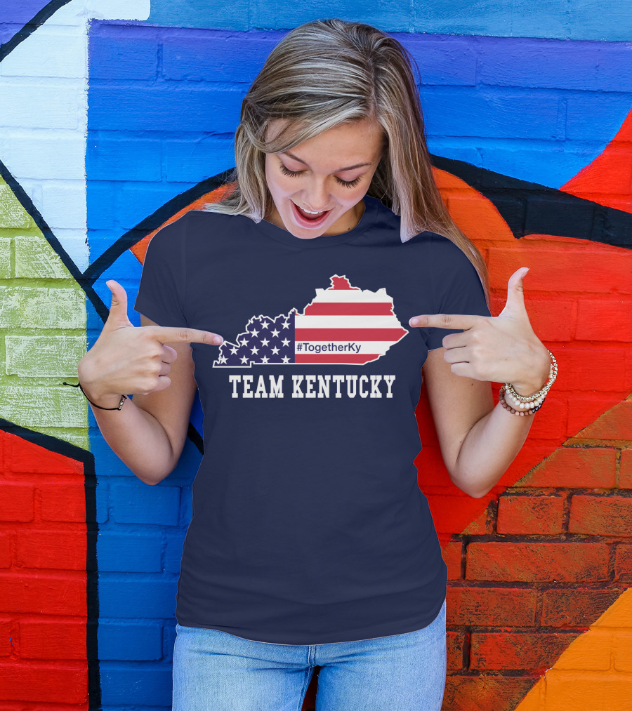 Team Kentucky #TogetherKy USA Map Flag T-Shirt