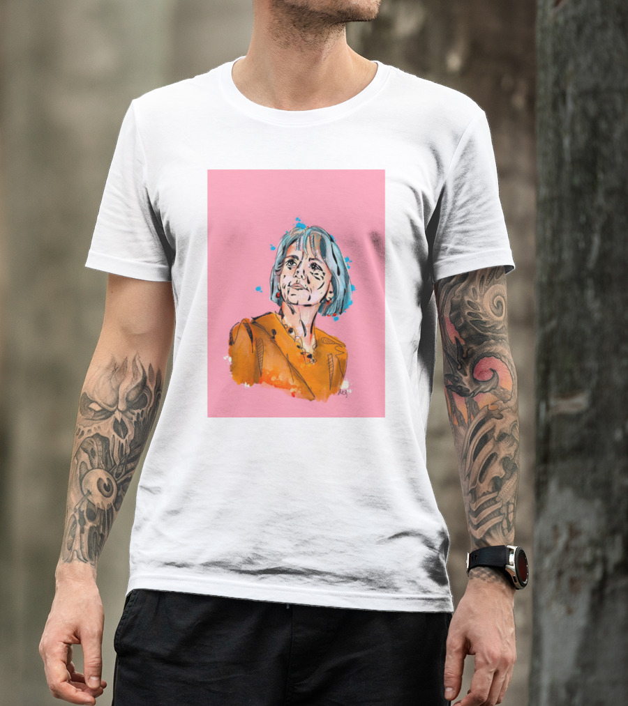 Bonnie Henry Vibrant Portrait On Pink Background T-Shirt