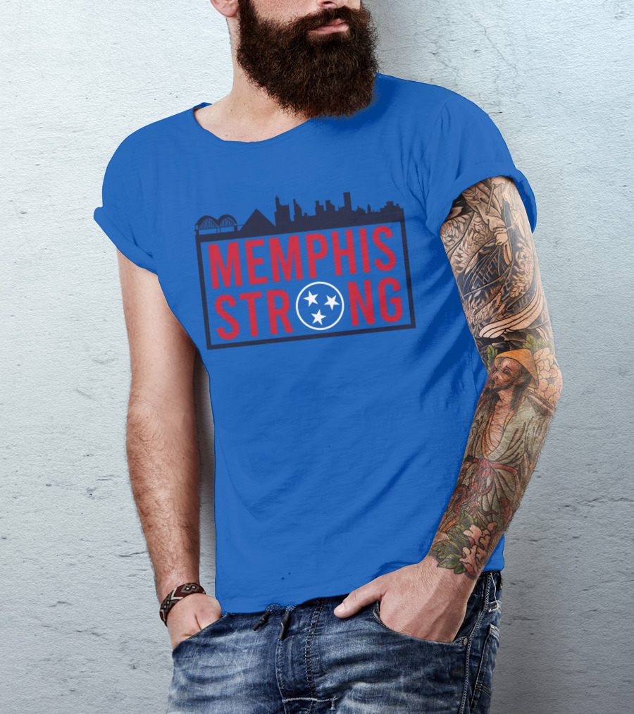 MEMPHIS STRONG Tennessee Skyline Three Stars T-Shirt