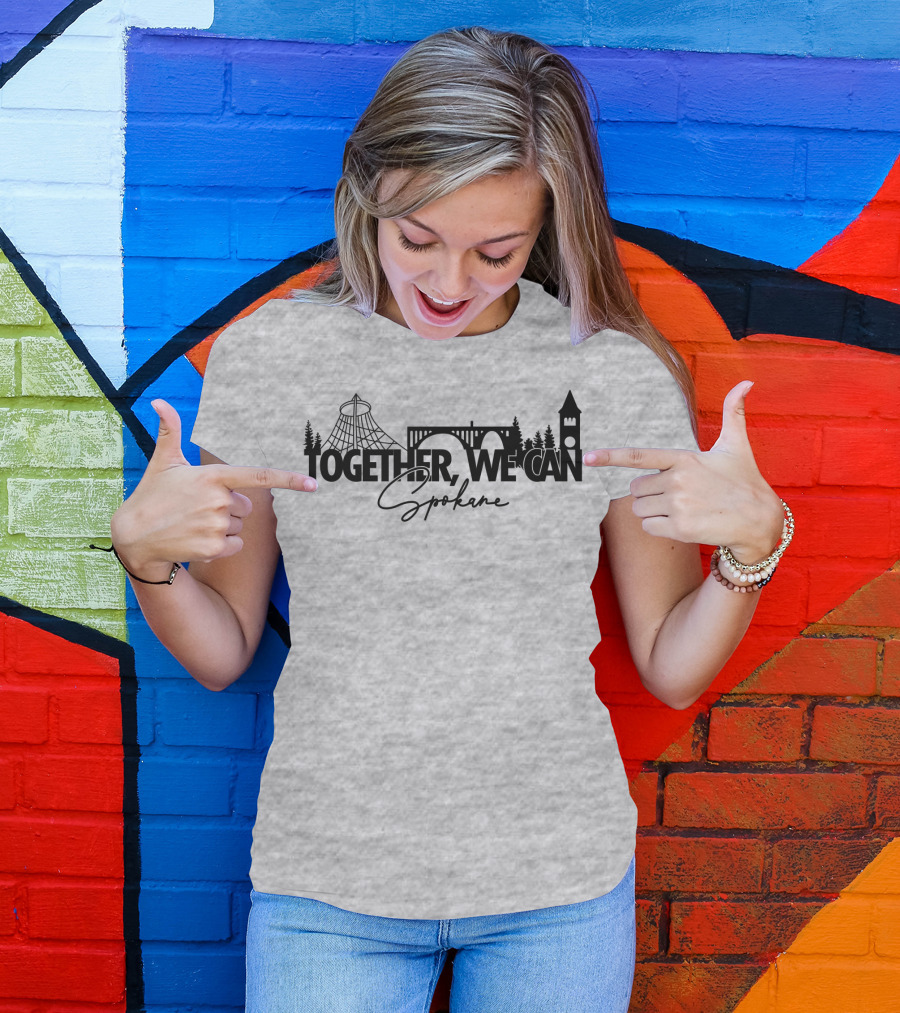 Together We Can Spokane Landmarks Collaboration T-Shirt