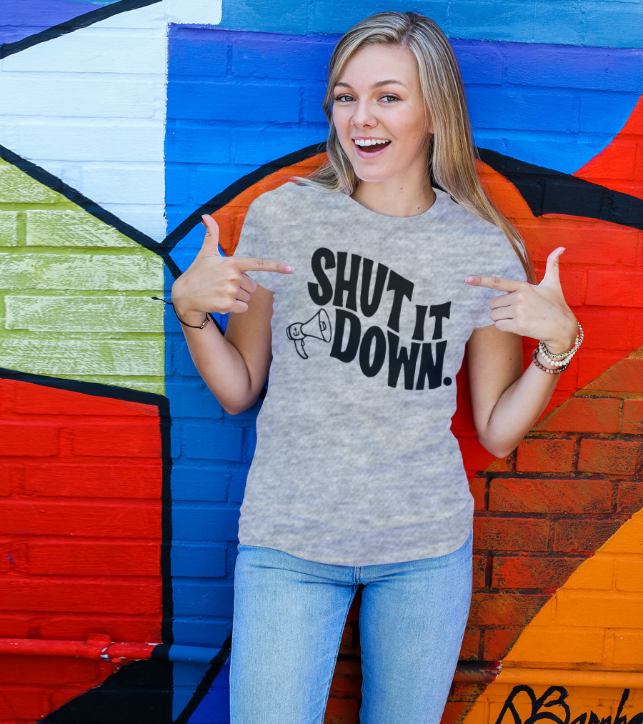 Shut It Down Megaphone T-Shirt