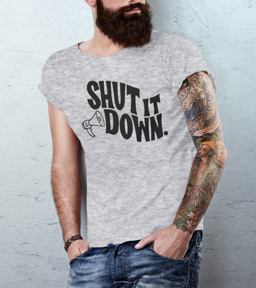 Shut It Down Megaphone T-Shirt