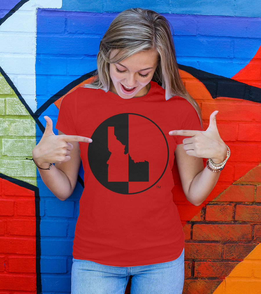Idaho Allmade Red Black Split T-Shirt