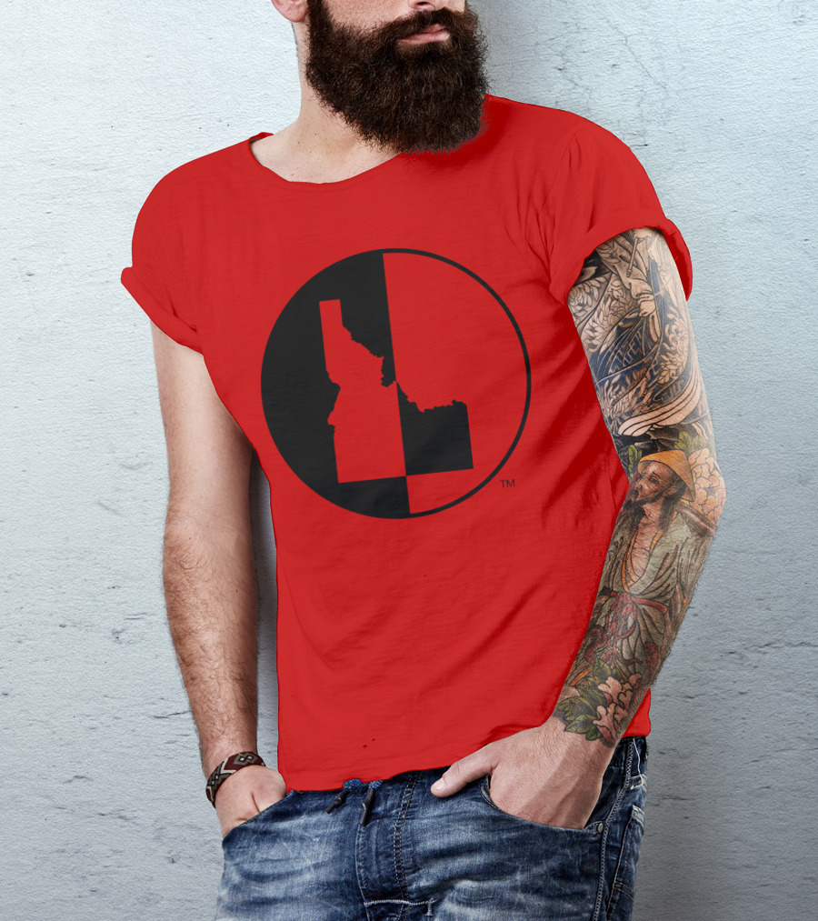Idaho Allmade Red Black Split T-Shirt