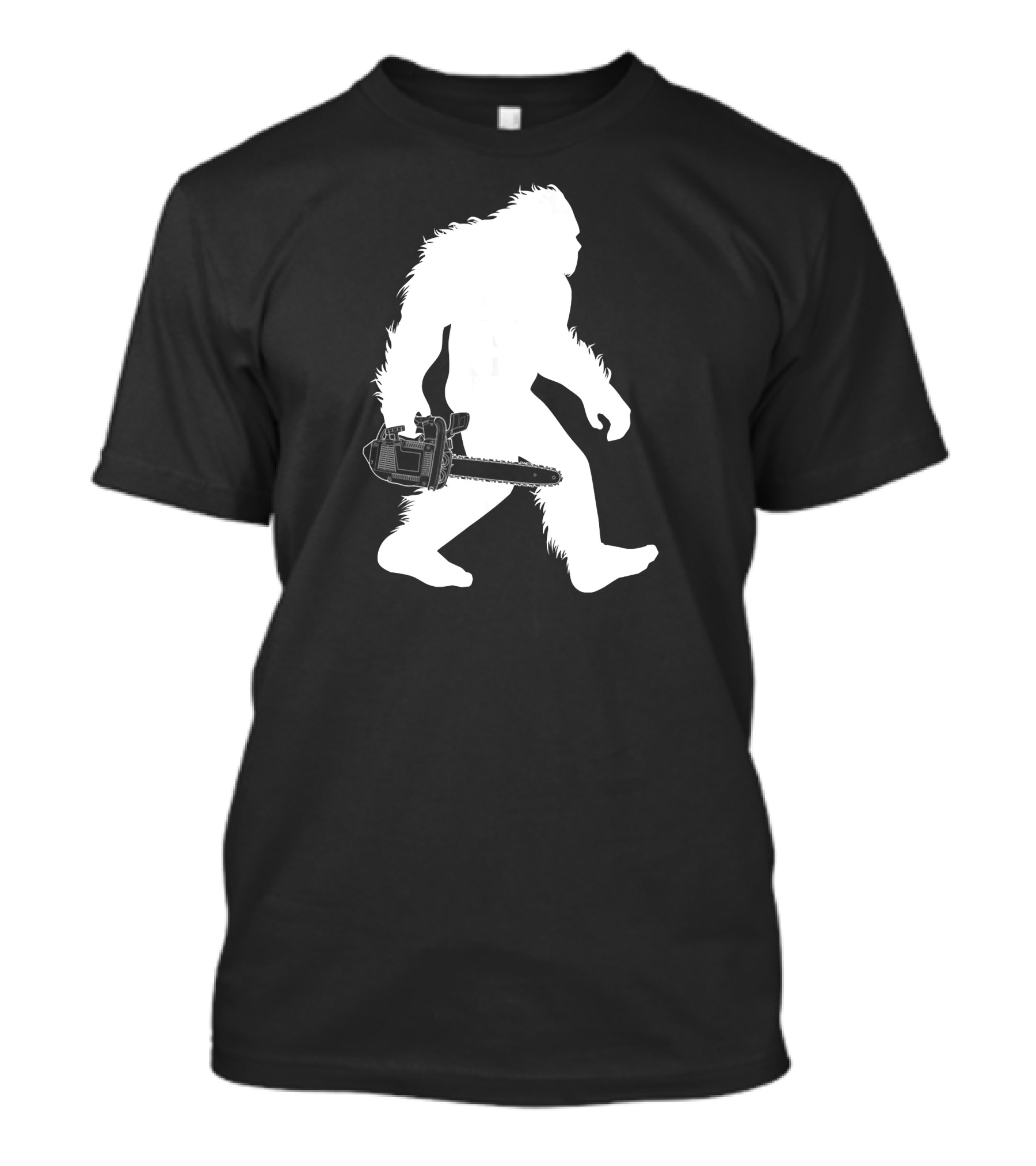 Bigfoot With Chainsaw Lumberjack Sasquatch T-Shirt