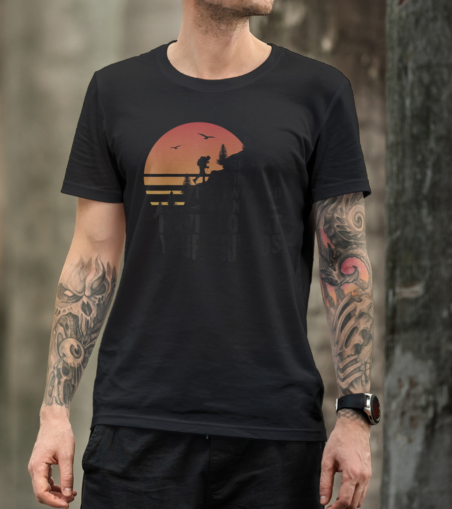 Bring A Compass It's Awkward When You Have To Eat Your Friends Adventure Sunset T-Shirt