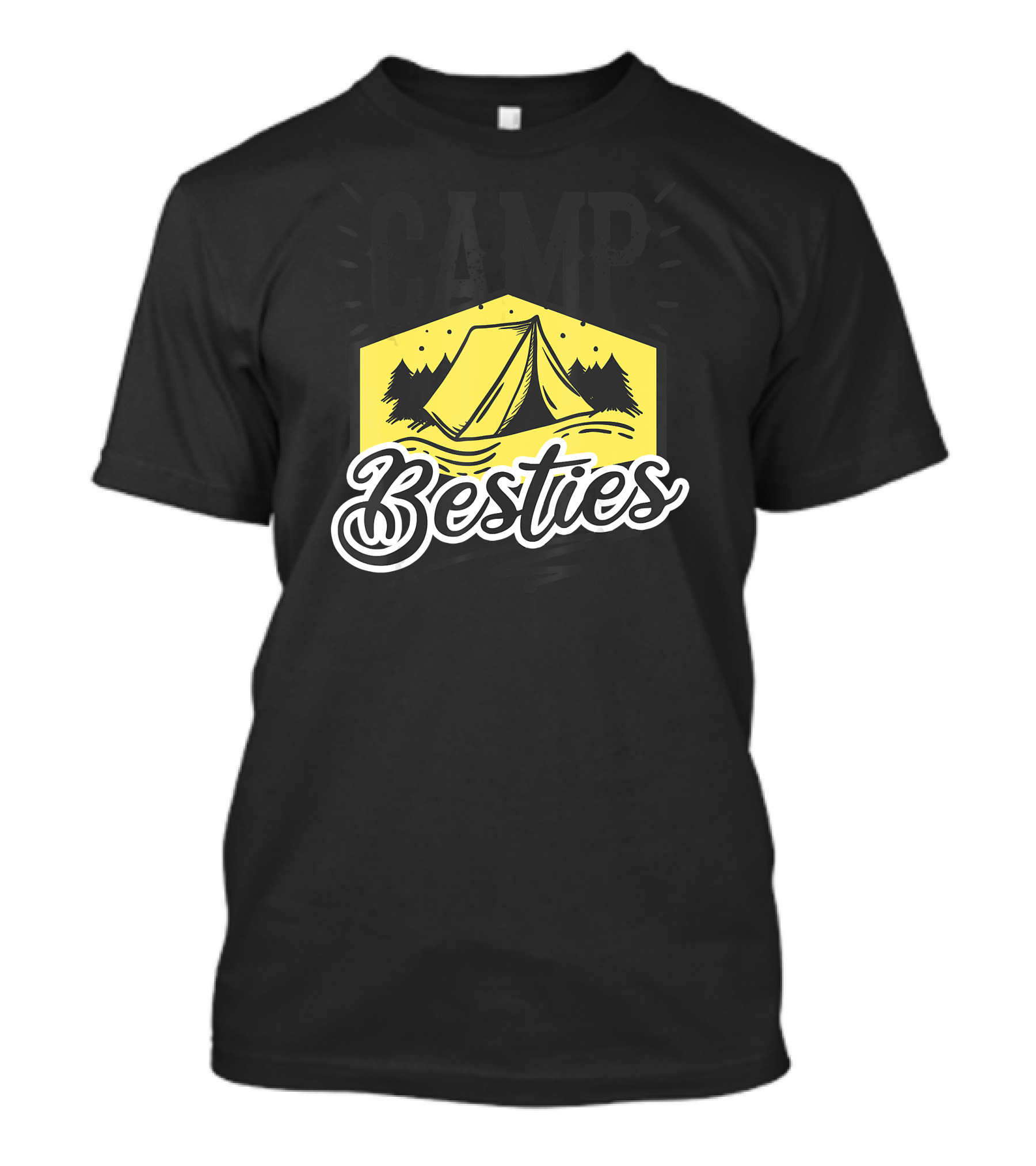 Camp Besties Summer Camp Cute Girls Teens Tent Forest T-Shirt