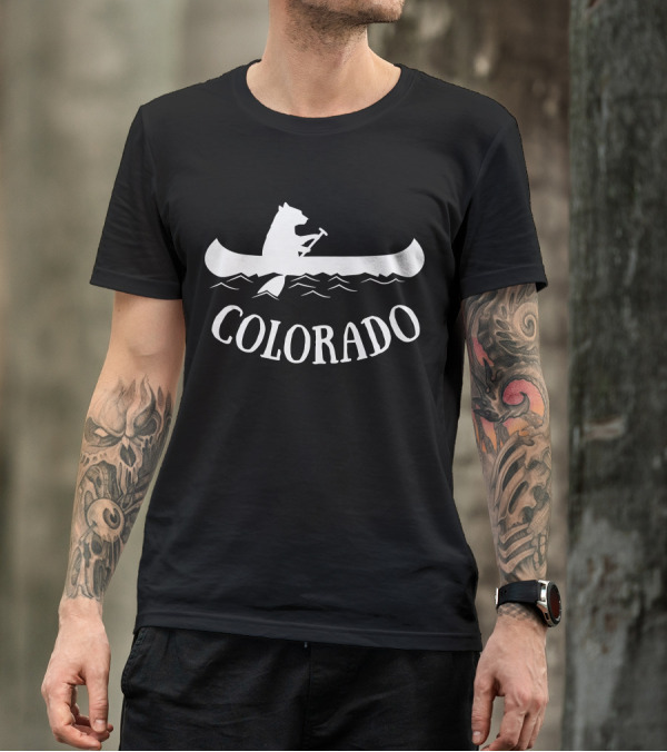 Colorado Bear Paddling Canoe T-Shirt