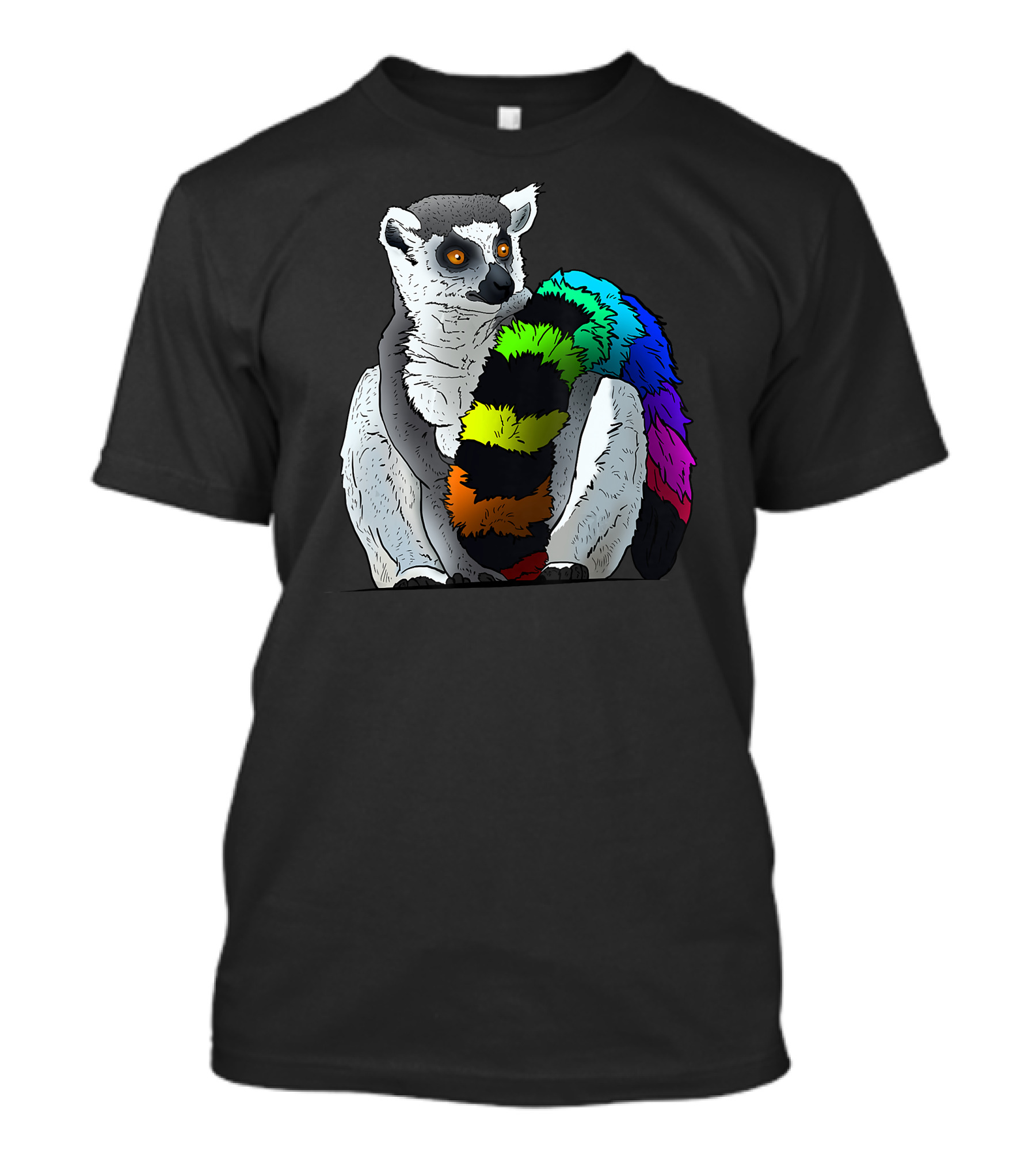 Cool Colorful Tail Lemur Idea For Ani T-Shirt