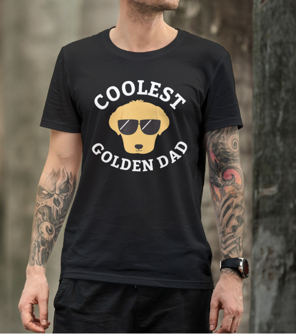 Coolest Golden Retriever Dad T-Shirt