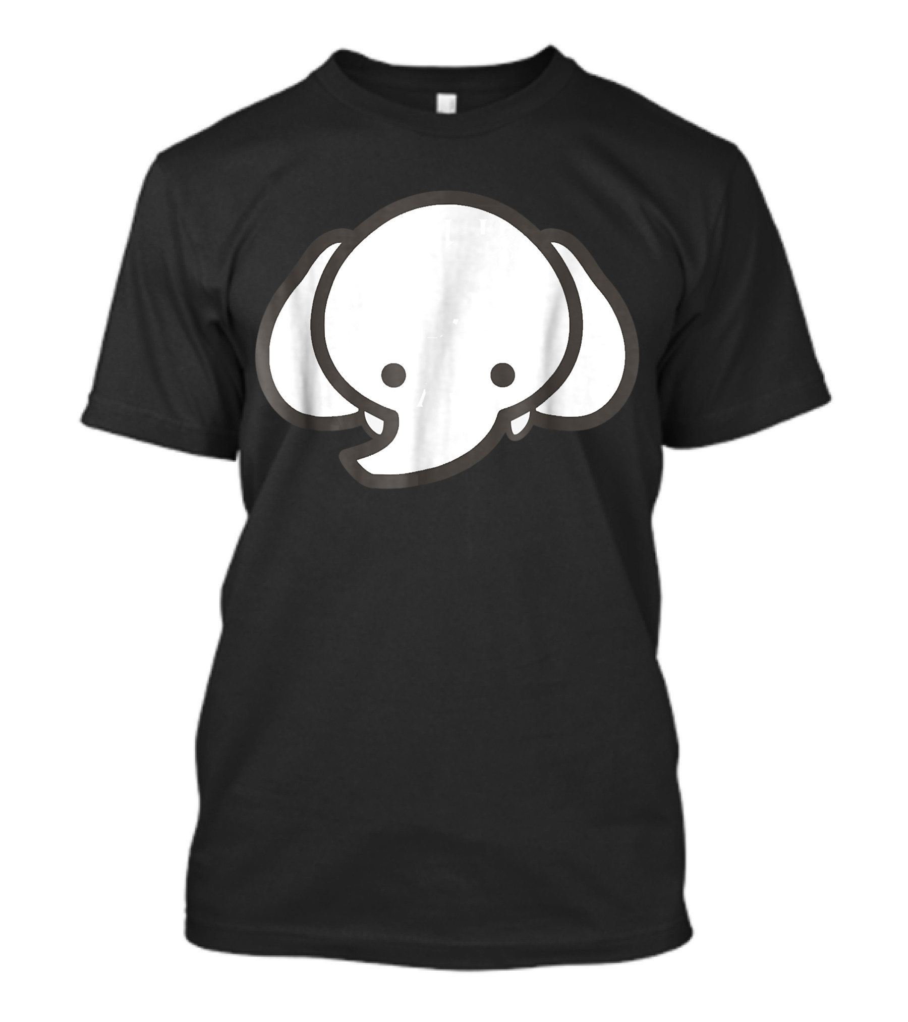 Cute Baby White Elephant Cartoon Image T-Shirt