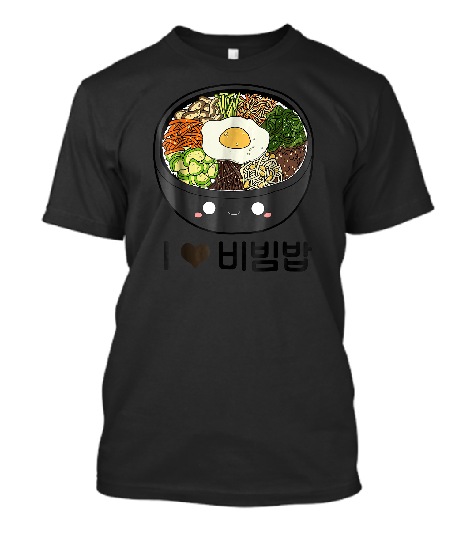 Smiling Bibimbap Bowl I Love Bibimbap South Korea T-Shirt
