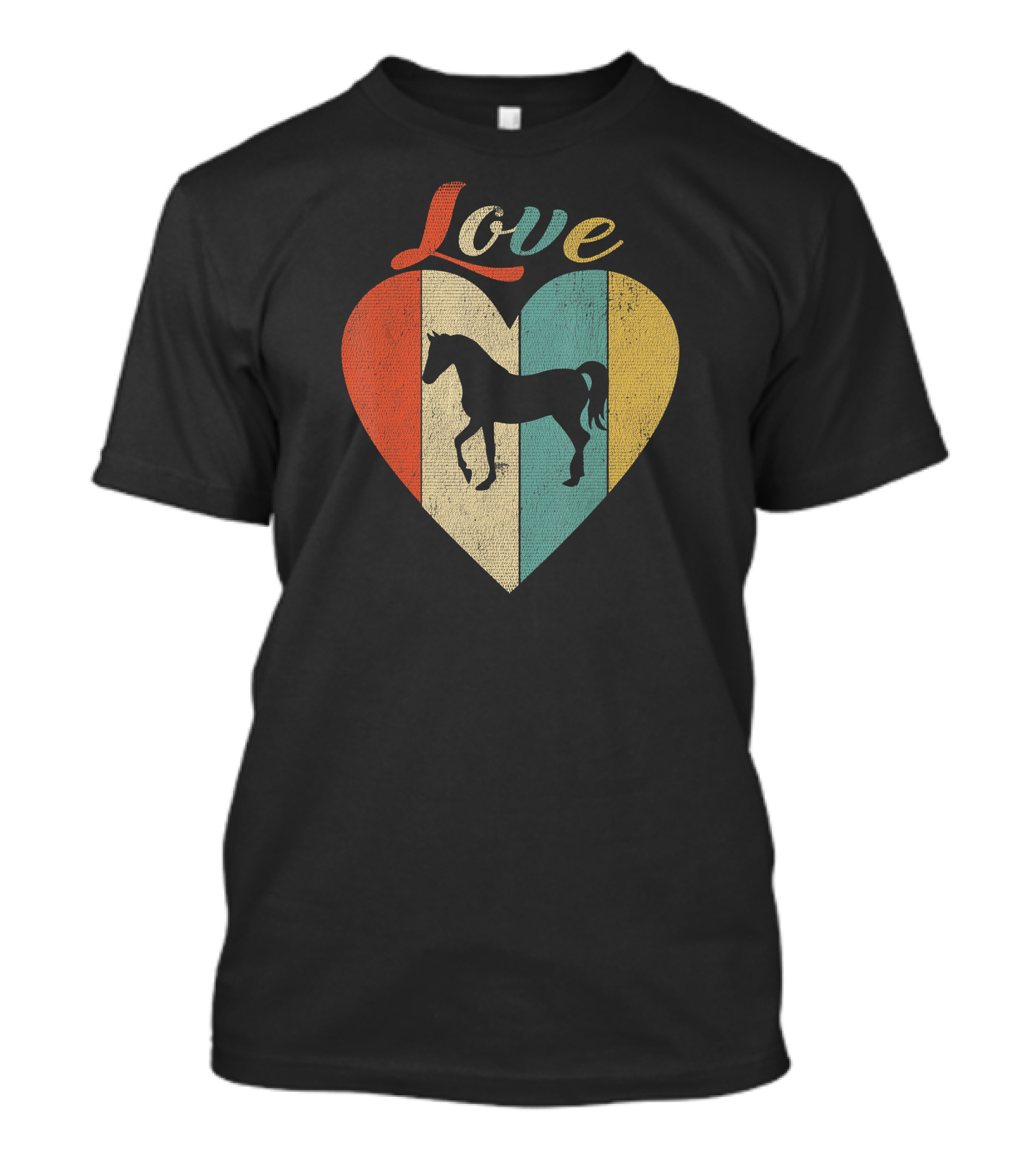 Love Cute Horse Beautiful Heart T-Shirt