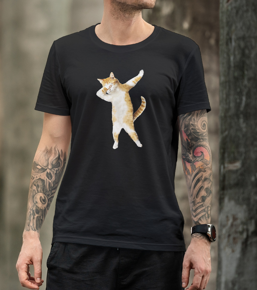 Dabbing Cat Kitten Funny Dab Cool Dance Pose T-Shirt