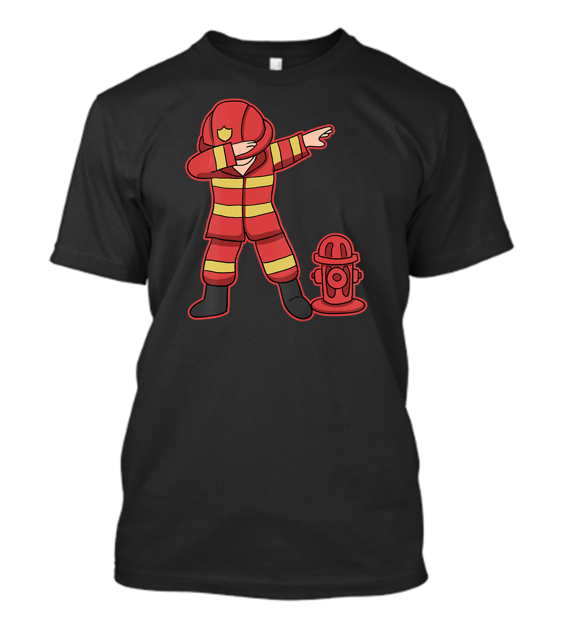 Dabbing Firefighter Dab Dance With Fire Hydrant T-Shirt