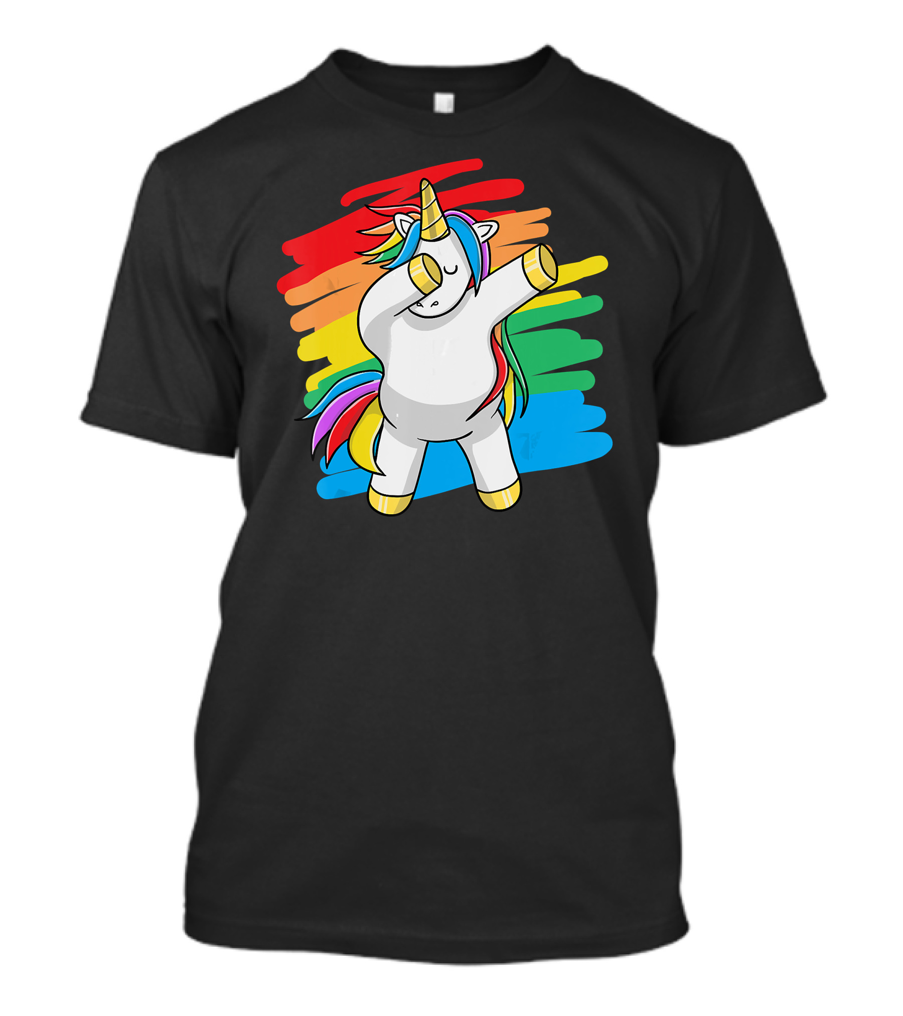 Dabbing Unicorn Funny Hip Hop Rainbow Dab T-Shirt