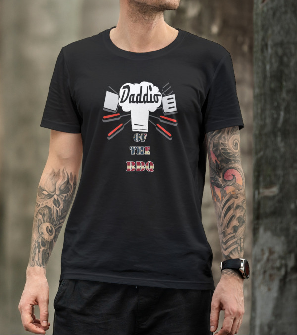 Daddio Of The BBQ Funny Grill Cook Chef Dad T-Shirt
