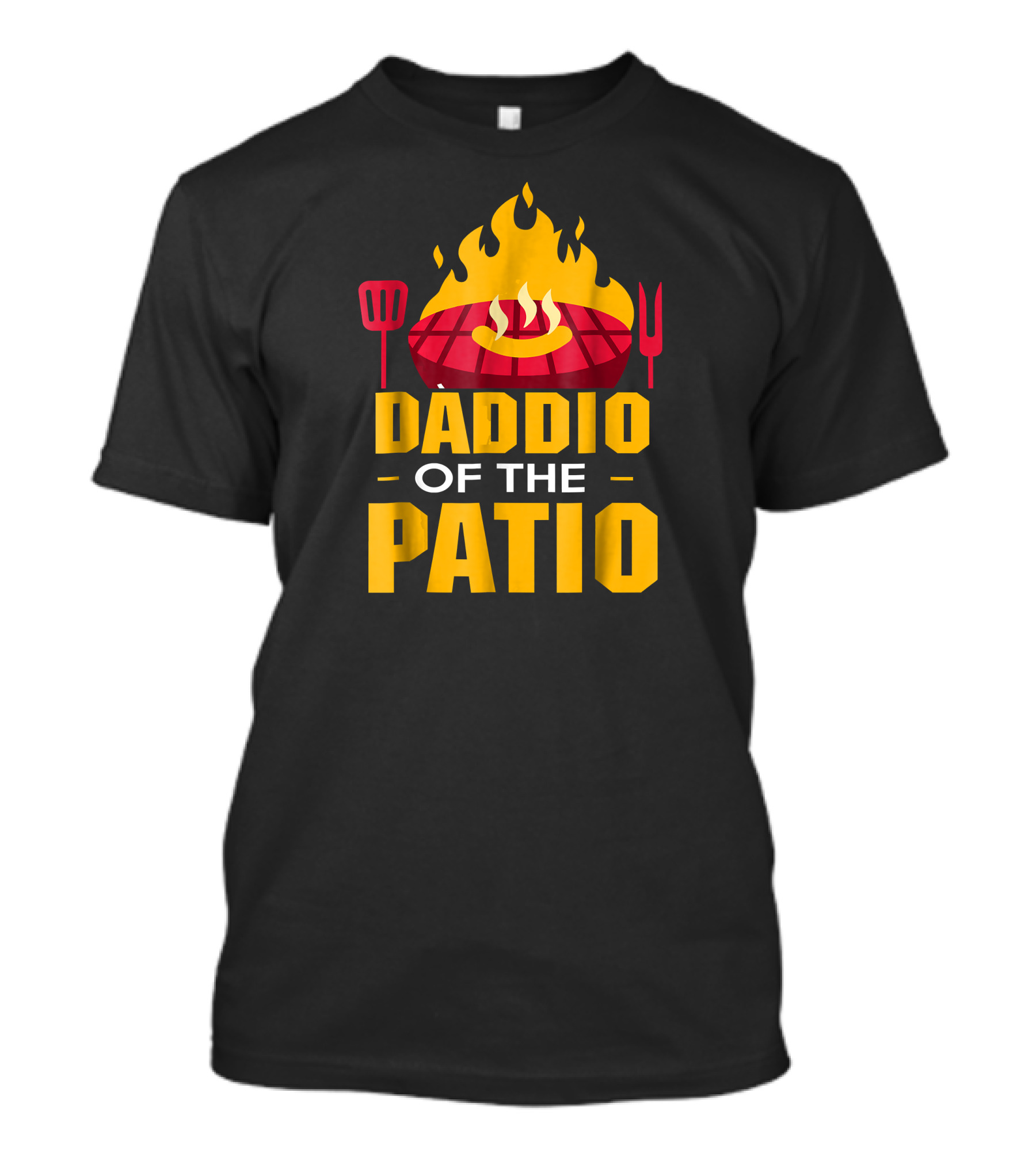 Daddio Of The Patio Flaming Grill BBQ Humor T-Shirt