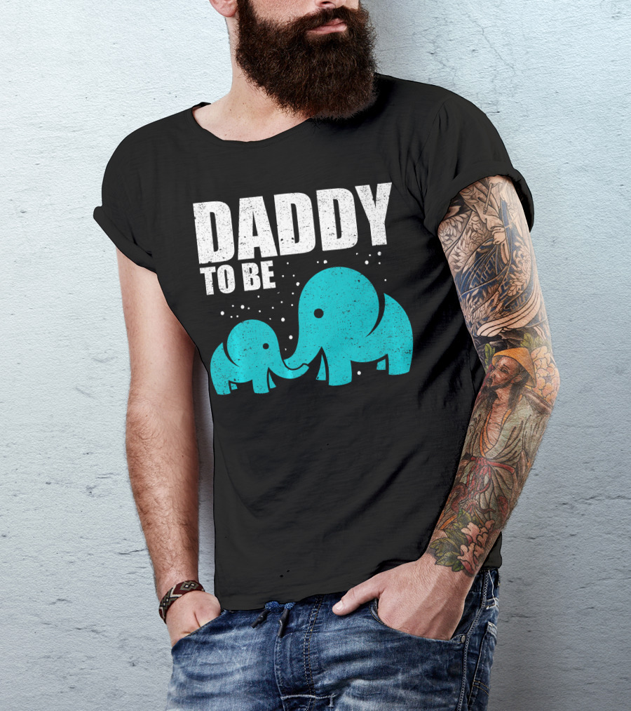 Daddy To Be Elephant Dad Father Pregnancy T-Shirt