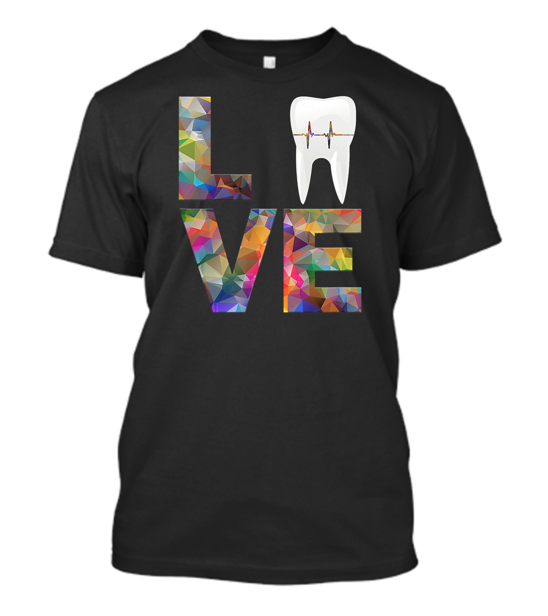 LOVE Dentist Dentistry Valen 3D Tooth Heartbeat T-Shirt