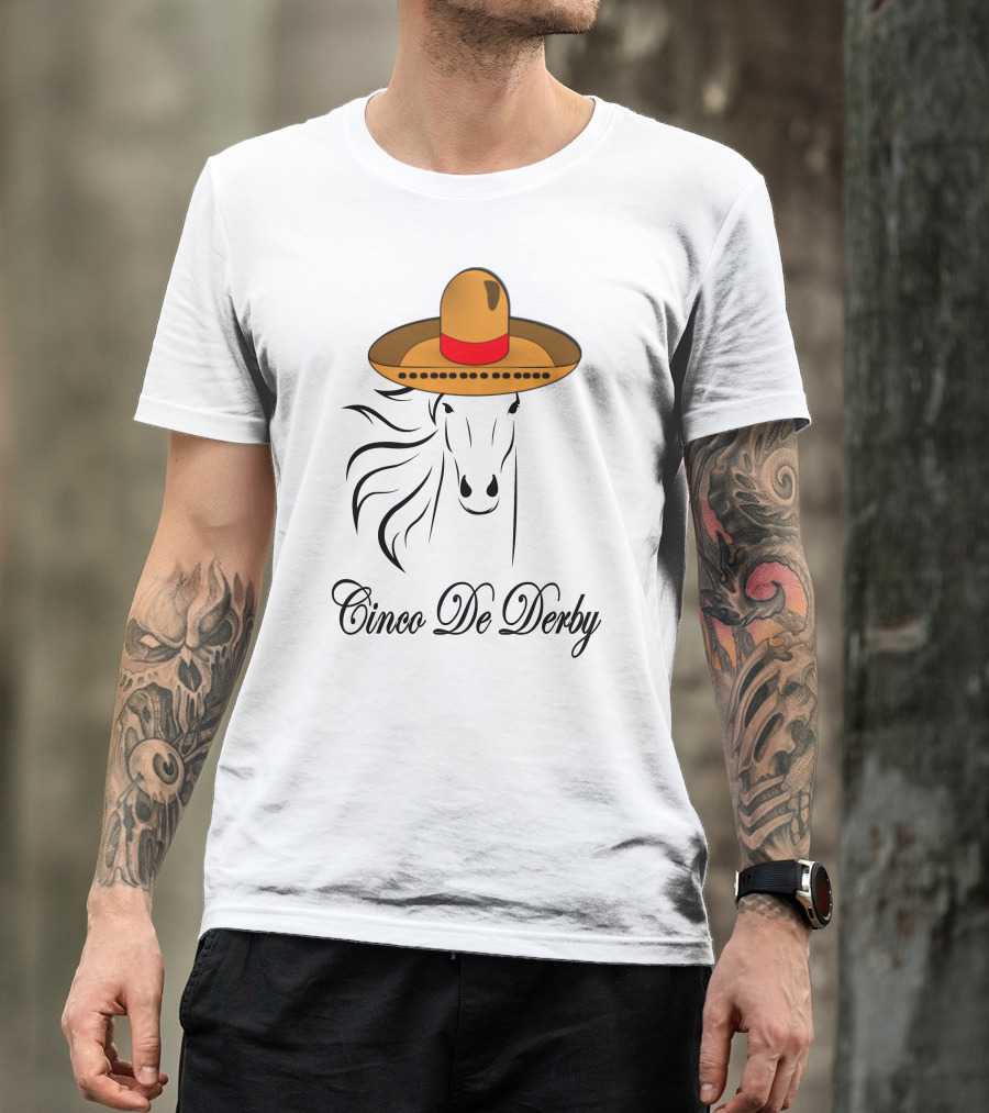 Cinco De Derby Party Sombre Horse Racing T-Shirt